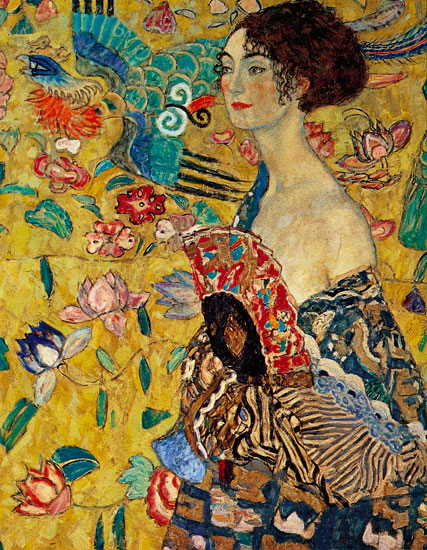 Dame mit Fächer Gustav Klimt